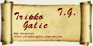 Tripko Galić vizit kartica